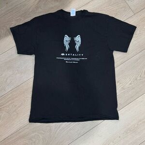 Large black mentality baggy T-shirt
